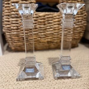Marquis by Waterford Crystal Candlestick Holders Great Wedding Gift